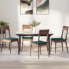   vidaXL Ülőpárnák 4 pcs Sötétzöld 40 x 40 x 3 cm szövet