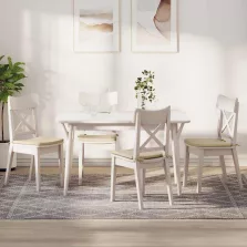 vidaXL Ülőpárnák 4 pcs Krém 40 x 40 x 3 cm szövet
