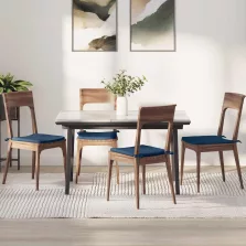 vidaXL Ülőpárnák 4 pcs Kék 40 x 40 x 3 cm szövet