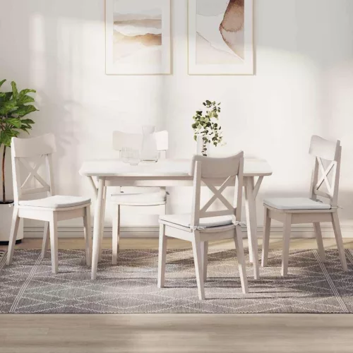 vidaXL Ülőpárnák 4 pcs Fehér 40 x 40 x 3 cm szövet