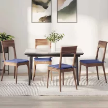 vidaXL Ülőpárnák 4 pcs Farmerkék 40 x 40 x 3 cm szövet