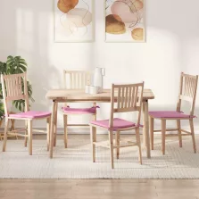   vidaXL Ülőpárnák 4 pcs Rózsaszín 40 x 40 x 3 cm szövet
