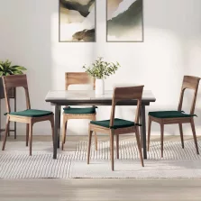   vidaXL Ülőpárnák 4 pcs Sötétzöld 40 x 40 x 3 cm Bársony