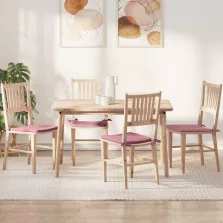   vidaXL Ülőpárnák 4 pcs Rózsaszín 40 x 40 x 3 cm Bársony