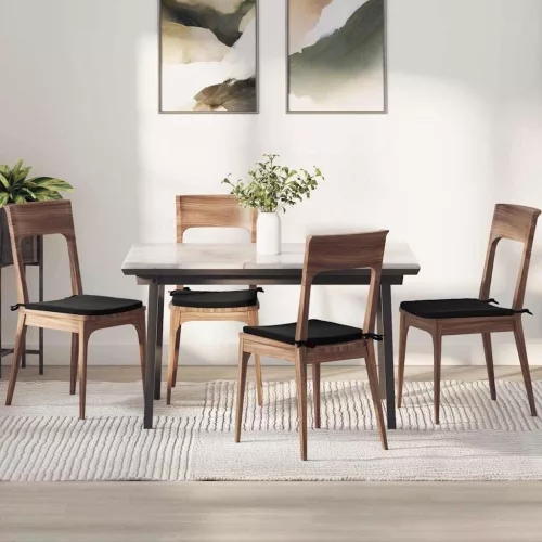 vidaXL Ülőpárnák 4 pcs Fekete 40 x 40 x 3 cm Bársony