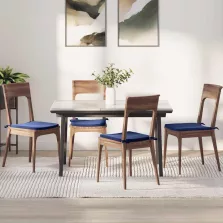   vidaXL Ülőpárnák 4 pcs Rendőrségi kék 40 x 40 x 3 cm Bársony