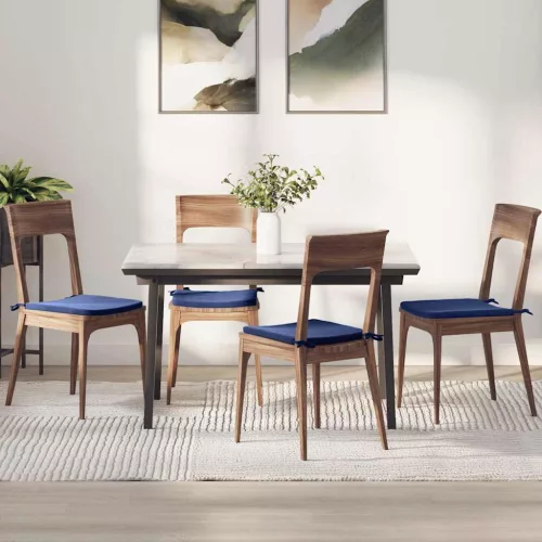vidaXL Ülőpárnák 4 pcs Rendőrségi kék 40 x 40 x 3 cm Bársony