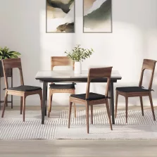   vidaXL Ülőpárnák 4 pcs Fekete 40 x 40 x 3 cm Mikroszálas Szövet