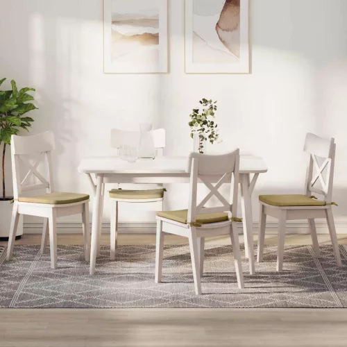 vidaXL Ülőpárnák 4 pcs Szürke zöld 40 x 40 x 3 cm Bársonyos szövet