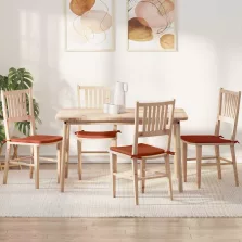   vidaXL Ülőpárnák 4 pcs Piros Narancs 40 x 40 x 3 cm Bársonyos szövet