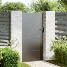 vidaXL Kerti kapu zárral Fekete 85 x 200 cm Porszórt Acél