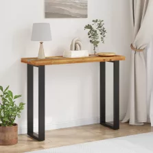 vidaXL Konzolasztal Barna 100 x 35 x 75 cm Tömör Teakfa