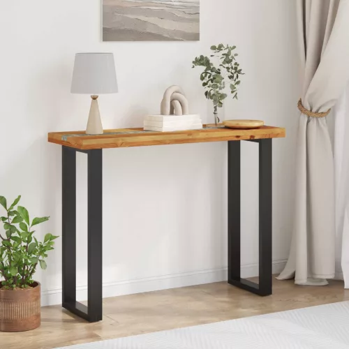 vidaXL Konzolasztal Barna 100 x 35 x 75 cm Tömör Teakfa