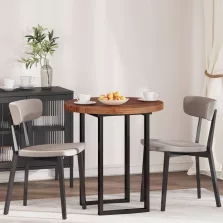   vidaXL Asztallap Világos Barna Ø 70 x 4 cm Tömör Tölgyfa