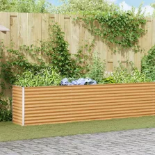 vidaXL Kerti magaságyás 485 x 50 x 68 cm Horganyzott acél