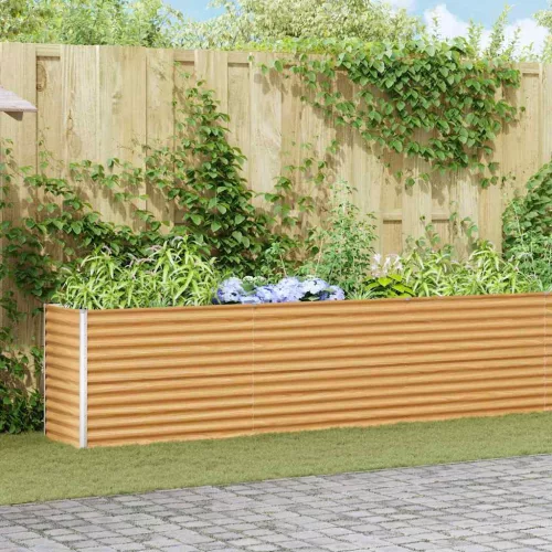 vidaXL Kerti magaságyás 485 x 50 x 68 cm Horganyzott acél