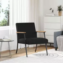 vidaXL karosszék Fekete 59 x 75 x 78 cm szövet