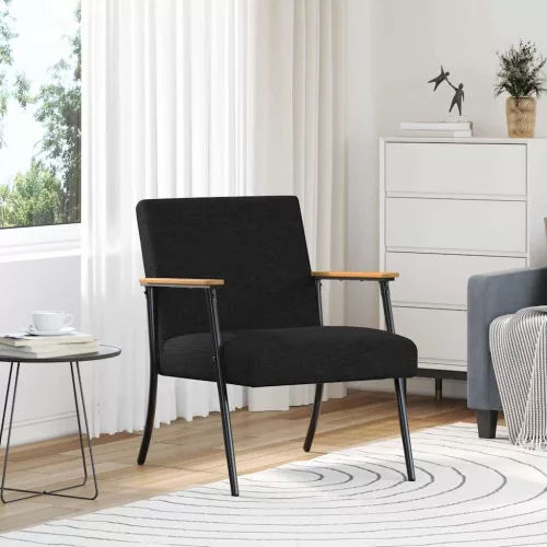 vidaXL karosszék Fekete 59 x 75 x 78 cm szövet