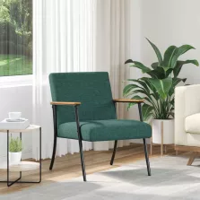 vidaXL karosszék Sötétzöld 59 x 75 x 78 cm szövet