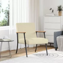 vidaXL karosszék Krém 59 x 75 x 78 cm szövet