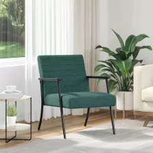 vidaXL karosszék Sötétzöld 59 x 75 x 78 cm szövet