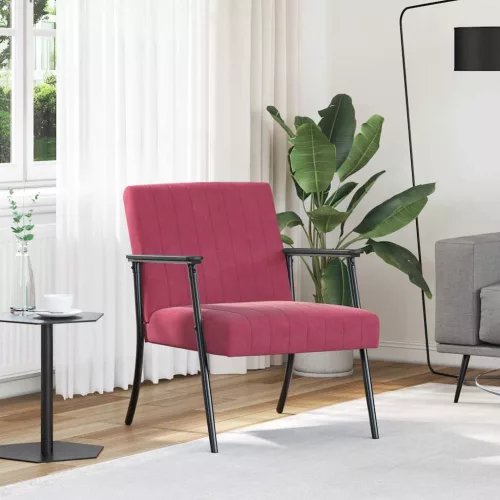 vidaXL karosszék Bordó 59 x 75 x 78 cm Bársony