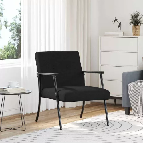 vidaXL karosszék Fekete 59 x 75 x 78 cm szövet