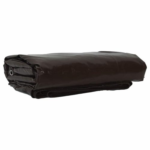 vidaXL Ponyva 650g / m² Barna 2 x 3 m Vászon PVC bevonattal