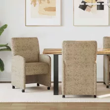   vidaXL Kerekes Étkező Székek 2 pcs Világosszürke 57 x 67 x 95 cm