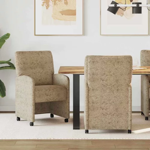 vidaXL Kerekes Étkező Székek 2 pcs Világosszürke 57 x 67 x 95 cm