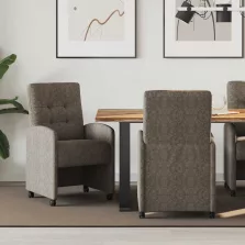   vidaXL Kerekes Étkező Székek 2 pcs Sötétszürke 58 x 67 x 97 cm