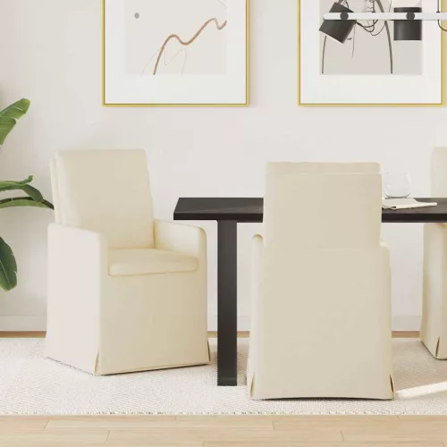 vidaXL Étkező Székek 2 pcs Bézs 57 x 67 x 98 cm Vászon