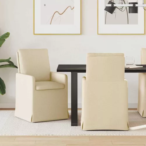 vidaXL Étkező Székek 2 pcs Krém 57 x 67 x 98 cm szövet