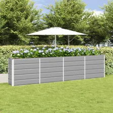 vidaXL Növénytartó Világosszürke 160 x 40 x 75 cm Acél