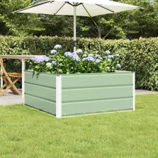 vidaXL Növénytartó Pasztell Zöld 100 x 100 x 45 cm Acél