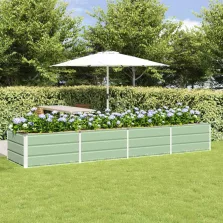 vidaXL Növénytartó Zöld 320 x 80 x 45 cm Acél