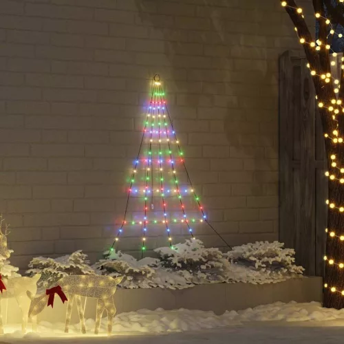 vidaXL LED Karácsonyi Fenyő 112 LED-del Sokszínű 511 cm Fém