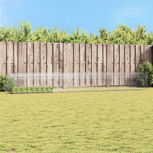 vidaXL Nyúl Ketrec Ezüst 400 x 78 x 78 cm Horganyzott acél