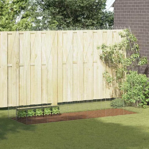 vidaXL Nyúl Ketrec Ezüst 300 x 100 x 210 cm Horganyzott acél