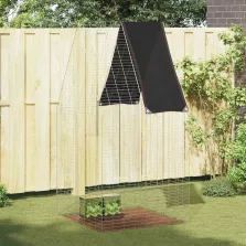   vidaXL Nyúl Ketrec Ezüst 100 x 100 x 210 cm Horganyzott acél