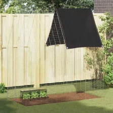   vidaXL Nyúl Ketrec Ezüst 200 x 100 x 210 cm Horganyzott acél