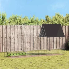   vidaXL Nyúl Ketrec Ezüst 400 x 100 x 210 cm Horganyzott acél