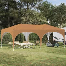 vidaXL Parti sátor Bézs 575 x 288 x 245 cm Oxford Szövet