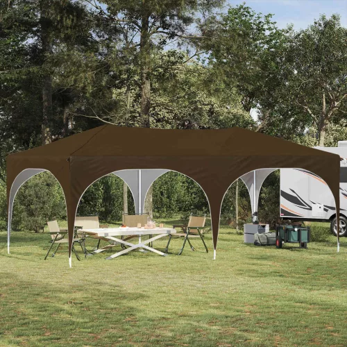 vidaXL Parti sátor Tópszínű 575 x 288 x 245 cm Oxford Szövet