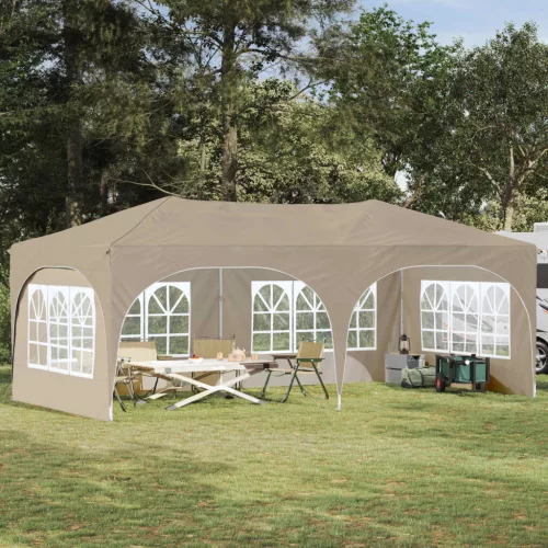 vidaXL Parti sátor Krém 575 x 288 x 245 cm Oxford Szövet