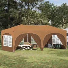 vidaXL Parti sátor Bézs 575 x 288 x 245 cm Oxford Szövet