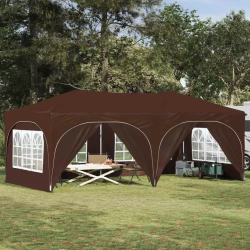 vidaXL Parti sátor Barna 575 x 288 x 245 cm Oxford Szövet