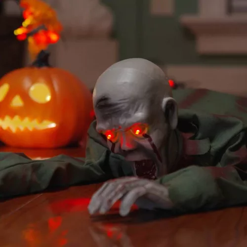 vidaXL Halloween Kúszó Zombi Zöld 112 x 25.5 x 21.5 cm Poliészter