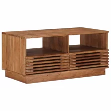   vidaXL Dohányzóasztal fiókkal Természetes 85 x 45,5 x 40 cm