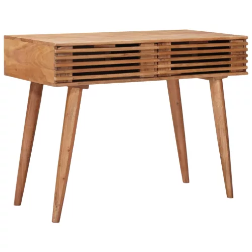 vidaXL Asztal Természetes 100 x 48 x 76 cm Tömör Akácfa és Műanyag Fa